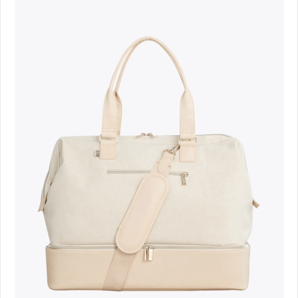 BEIS the weekender in beige brand NWT never used
